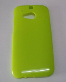 Силиконов гръб ТПУ гланц за HTC ONE M8 / HTC ONE 2 зелен